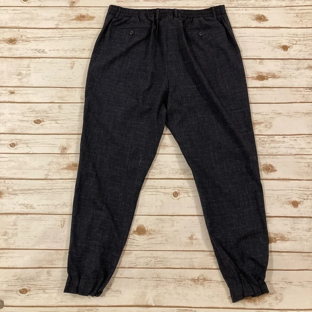 ATM Anthony Thomas Melillo 100% Silk Pants In Naval Blue Combo XS